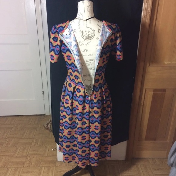 Lularoe Dress L Aztec Print EUC - Picture 7 of 7